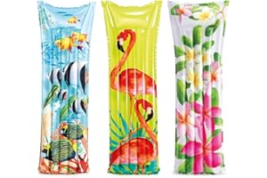 Intex 59720EU dmuchany materac dmuchany, różne wzory kwiatowe, winyl, wielokolorowy, 183 x 69 cm