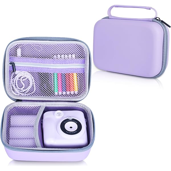 Housse De Protection Silicone Pour Appareil Photo Enfant Avec Lanière - Anti-Chocs, Motif Chien Bleu