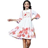 Ishin Women's Georgette Beige Lurex Embroidered Two Piece Dress