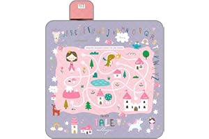 PERLETTI Manta Picnic Impermeable para Niño 150x150 - Manta Camping Picnic Blanket Playa Parque Jardín Senderismo - Alfombra para Exterior Niños Plegable Portátil Multifunción (Castillo, 150x150)