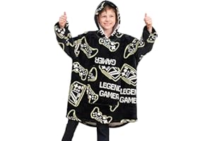 Ceruwum Gamer Hoodies for Boys, Kids Hooded Sweatshirt, Oversized Hoodie Blanket for Teens