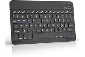 JADEMALL Bluetooth Tastiera per iPad/Tablet Samsung/Lenovo/Xiaomi, Tastiera Ricaricabile Ultra Sottile Bluetooth Compatibile IOS/Windows/Android, Layout Italiano QWERTY, Nero
