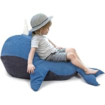 Pouf Rangement Enfant - Sac à Haricots Pour Jouets Et Vêtements - Motif Dinosaure - Housse Seule (80x76x63 Cm)