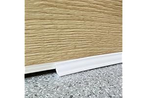 ZZLQIAN 3 Mètres Bande de Calfeutrage Autocollante en PVC Garniture de Moulure Flexible Pour Coins de Mur,Toilettes,Plafond,Comptoirs,Plinthe,Bord du Sol et du Carrelage 21 x 15 mm Blanc