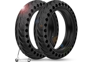 BANGTING 2PCS 8.5 inch Solid Tyres for Electric Scooter, 8 1/2 x2 Scooter Tyre, 50/75-6.1 Tires Compatible with Xiaomi Pro 2 / M365 / M365 Pro / 1S / 3/3 Lite (Black (no tools))