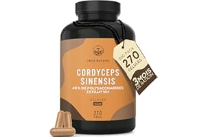 Cordyceps – 6.500 mg CS-4 (10:1) par unité | 270 Gélules pour 3 Mois | Vitalité, Énergie, Immunité | 40 % de Polysaccharides | Vegan, Sans Additifs, Gluten & Lactose – TRUE NATURE