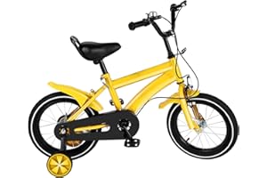 Bathrena 14 Inch Kids Bike for Boys & Girls, Children's Bike for 3-6 years, with Training Wheels, Height Adjustable
