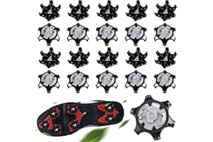 INNOVESS 20Pcs Golf Shoe Spikes for Footjoy,Replacement Golf Shoe Studs,Black Metal Cleats Improves Grip and Comfort,Universal Spikes for Running Shoes,Easy to Install,Anti-Slip