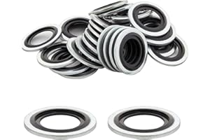 KNOCERY Joints de bouchon de vidange d'huile, Lot de 20 vis de vidange d'huile bague d'étanchéité, OEM 110265505R, 6079970345, 8200641648, 3121867, 7700266044 Compatibles avec Captur Clio Laguna Megane Espace