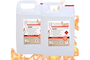 ZEMO 5L Bio-etanol para chimeneas y lámparas No Humos ni olores Origen Vegetal Alcohol Super Fino 96% Color Transparente Garrafas de 5 litros (2xGarrafa 5L)