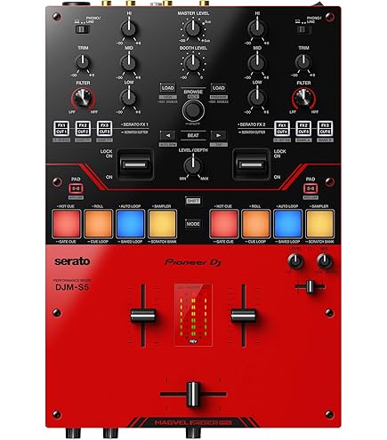 DJM S11 Pioneer パイオニア Serato 12skinzセット(ツートーンRED／BLACK)】Pioneer DJ(パイオニア