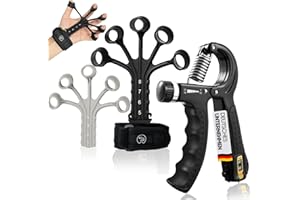 ‎STRABOZZ STRABOZZ Handtrainer Fingertrainer, Griffkraft Trainer Set, Verstellbarer Unterarmtrainer, Finger Trainer, Unterarm Trainingsgerät, Grip Trainer, Fitness Hand Training, Krafttraining