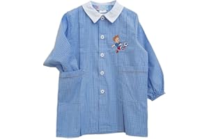 Andy&Giò Grembiule Asilo Bambino 90207 Ricamo Calciatore Tinta Unita Bianco (3 Anni)