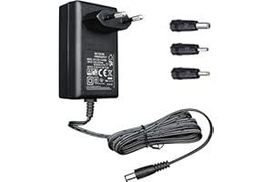 ANLINK Netzteiladapter 12 V 1,5 A/1500 mA, AC 100 – 240 V 50/60 Hz auf DC 12 V 1,5 A Wandstecker, Mitte positiv, 1,8 m langes Kabel, 3 austauschbare Spitzen im Lieferumfang enthalten, CE-Zertifikat