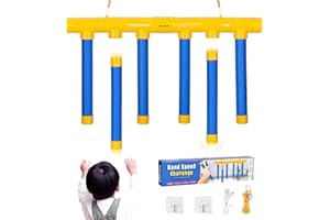 NATWO Catching Sticks Game, Falling Sticks Catching Game, Stick Drop Reaction Training Toy, Gifts for Teen Boys Girls Adults Kids for Party Games, Falling Sticks Hand Speed Operation Game (6 Sticks)