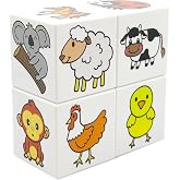 K&Uuml;PSS Ece'nin Mini Hayvanat Bah&ccedil;esi, 24 Sevimli Hayvan Fig&uuml;r&uuml; - 1 yaş oyuncak - bebek oyuncakları - 4 Manyetik K&uuml;p/Blok