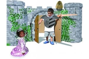 small foot 9970 Gigantic Knight's castle "Avalon" made of sturdy cardboard, detailed printed, big playhouse, from 3 years on