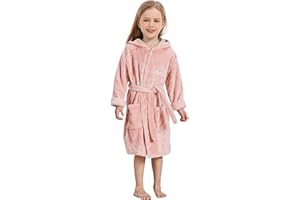 XINNE Unisex Bambino Corallo Del Panno Morbido Con Cappuccio Vestaglia Accappatoio Ragazzi Ragazze Toddlers Pigiami Degli Indumenti Da Notte