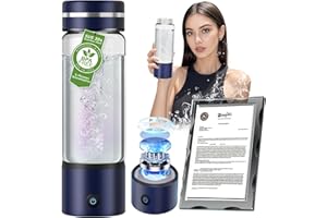 LOZLTX LOZITX Wasserstoff Wasserflasche【SGS-zertifiziert - stärkste H2-Aktivität】Hydrogen Water bottle mit 8nmO2-H2-Trenntechnik 【H2-Konzentration bis zu 2 mal 3 Minuten / 6850 PPM】Wassersto Ffwasser 420 ml