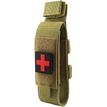 Étui Tactique MOLLE Pour Garrot Et Ciseaux Médicaux – Pochette Premiers Secours Militaire Portable (Vert Armée)