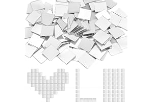 NOTOKE 100 Stück Mini Spiegel aus Acryl, Spiegel Mosaik Selbstklebend, Spiegel Klein zum Kleben, Quadratisch Kleiner Spiegels, für Bastelarbeiten und Heimwerkerprojekte, Heimdekoration, 2 x 2 cm