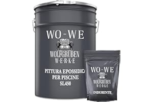 WO-WE Pittura per Piscina Vernice bicomponente Resina epossidica RAL 6034 sim. Turchese pastello - 2,5KG