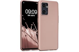 kwmobile Carcasa Compatible con OPPO Find X5 Lite Funda - Case TPU y Silicona Ultrafino - Antigolpes con Bordes elevados - Apto Carga inalámbrica - Oro Rosa Metalizado