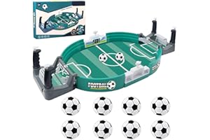 JOYIAL Mini Table Soccer Game with 8 Footballs, Tabletop Football Game Set for Kids, for Foosball Pinball Kids Adults Interactive Game Room Family Night