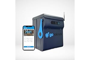 Gonoknok Smart Security Camera Parcel Box Made from Unique Durable Composite Material for Outdoor Parcel deliveries - Mobile App Security System - Wall Mounted/Hanging Post Anthracite Grey Colour