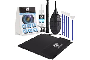 Camkix Kit de Limpieza de Lentes 14 en 1 – Soplador de Aire Grande de Silicona avanzado, bolígrafo de Limpieza 2 en 1, hisopos Secos, Papel de Limpieza, Spray óptico para Lentes de 30 ml