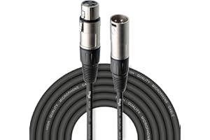 Stagg Cable de micrófono a mezclador Stagg SMC6 XLR (m) -XLR (f) de 6 metros de largo, negro