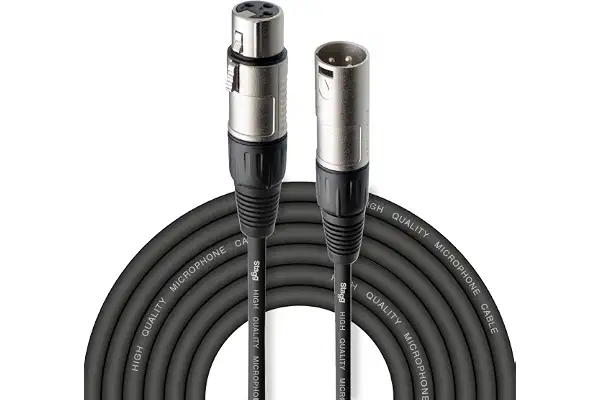 Stagg Cable de micrófono a mezclador Stagg SMC6 XLR (m) -XLR (f) de 6 metros de largo, negro