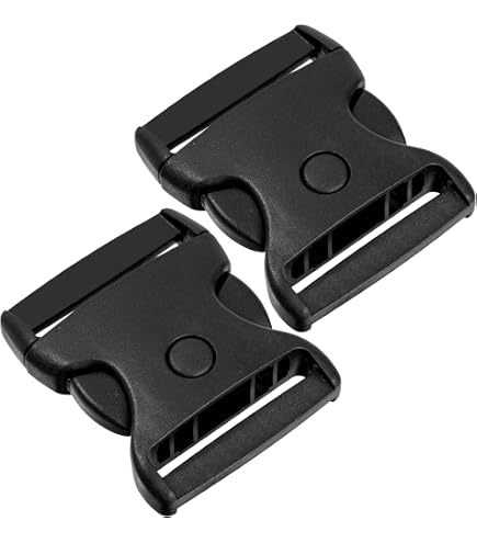SLTAXAR Kit Sangle Nylon 25mm X 10m Avec Boucles Et Glisseurs - Noir - Attaches Rapides