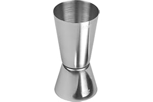 Tala Stainless Steel Cocktail Jigger - Dual Spirit Measuring Cup for Home Bar - Single & Double Shot Measure, 25ml & 50ml, Silver