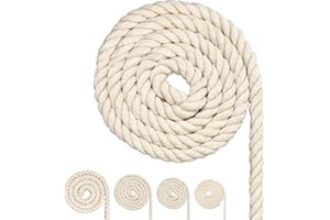 FORBELL Baumwollkordel, Makramee-Garnseil, viele Größen Baumwollseil für DIY-Bastelarbeiten, Geschenke (10mm(10M))
