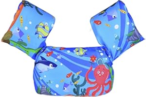 DOOHALO Kids Swim Vest,Toddler Swimming Aid Float Vest with Arm Band,Swimming Training Jacket for 22-58 Ibs Children,Infant Baby(2-6 years old)