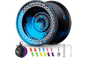 MAGICYOYO Yoyo V8S Responsive Yoyo for Kids, Professional Finger Spin YoYo for Beginners and Advanced Players, Dual Purpose Metal Yo Yo Responsive & Unresponsive, Includes Accessories