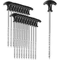 KEELYY 20x Piquets De Tente En Acier, Robustes Et Stables Avec