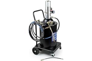 WilTec Bomba de Grasa neumática de 15 litros engrasadora para lubricar vehículos y máquinas
