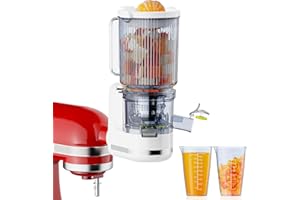 ‎GVODE GVODE Entsafter Aufsatz für KitchenAid Entsafter Gemüse und Obst Testsieger für Kitchen Aid Slow Juicer Zubehör, Inklusive 2 * 1L Messbecher für KitchenAid Zubehör