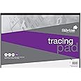 Silvine A3 Heavyweight 90gsm Professional Tracing Pad 50 Sheets, A3TPR