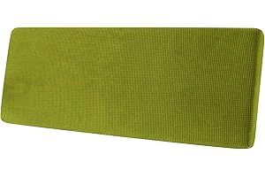 SYLC Sofa Sitzkissenbezug, Sofa Sitzkissenbezug Stretch, Elastischer Kissenbezüge, Husse Überzug Bezug Für Sofa Sitzkissen, rutschfest Stoff Tartan (Gelbgrün,Rückenkissen)