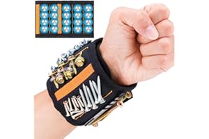 JTENG Bestes Männer Geschenke Magnetisches Armband, Magnetischer Werkzeuggürtel mit 20 Super Starken Magneten, Handgelenk-Werkzeughalter für Halteschrauben, Bestes Geschenk für Männer, Papa, Ehemann