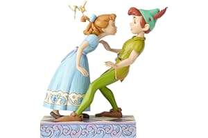 ENESCO Disney Traditions An Uexpected Kiss Figurka Piotrusia Pana i Wendy, żywica, wielokolorowa, 17 x 11 x 19 cm