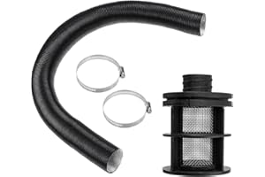 Inscrip Air Intake Filter Pipe Kit, 25mm Air Diesel Heater Intake Filter Silencer + Intake Duct Pipe Stretch Length 64 cm + 2x Clips Compatible With Webasto Eberspacher,Car Truck Diesel Parking Heater
