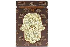 POWER GIFT Main DE FATMA - Pendentif pour rétroviseur en Bois 2 épaisseurs avec cordelette en Cuir. Cadeau Original Qui Vient du cœur pour Vos Proches (20).