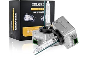 XELORD D3S 6000K Xenón Bombilla 35W 12V HID Auto Lámpara,Blanco Faro Delantero De Coche,Paquete de 2