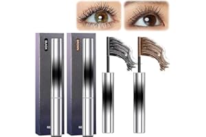 FENGQ Judydoll tusz do rzęs, 2 sztuki, 3D curling Eyelash Iron Mascara, Judydoll Curling Mascara, bez grudek (czarny + brązowy)