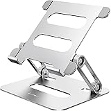 Lucrave Supporto per tablet per scrivania, regolabile pieghevole in alluminio da tavolo compatibile con tablet come iPad Pro 