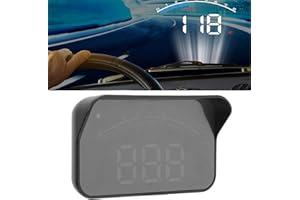 MINIFINKER Universal Car HUD Heads Up Display, Heads Up Display für Autos, High Definition OBD HUD Windschutzscheibenprojektor Überdrehzahl-Sicherheitsalarm, Anzeigegeschwindigkeit, Wassertanktemperatur, Spannun